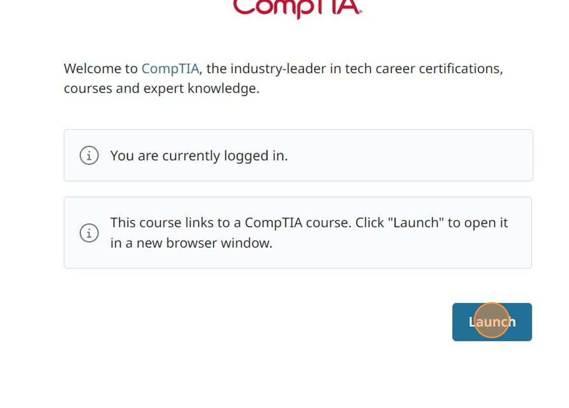 Screenshot showing Launch button.