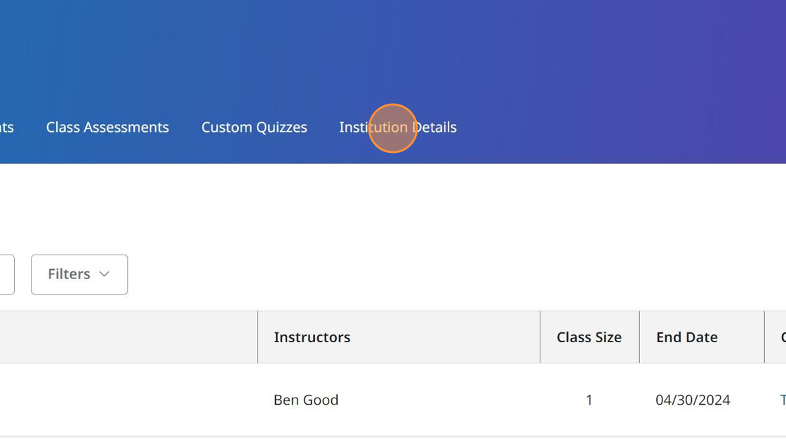 Screenshot showing Campus Details.