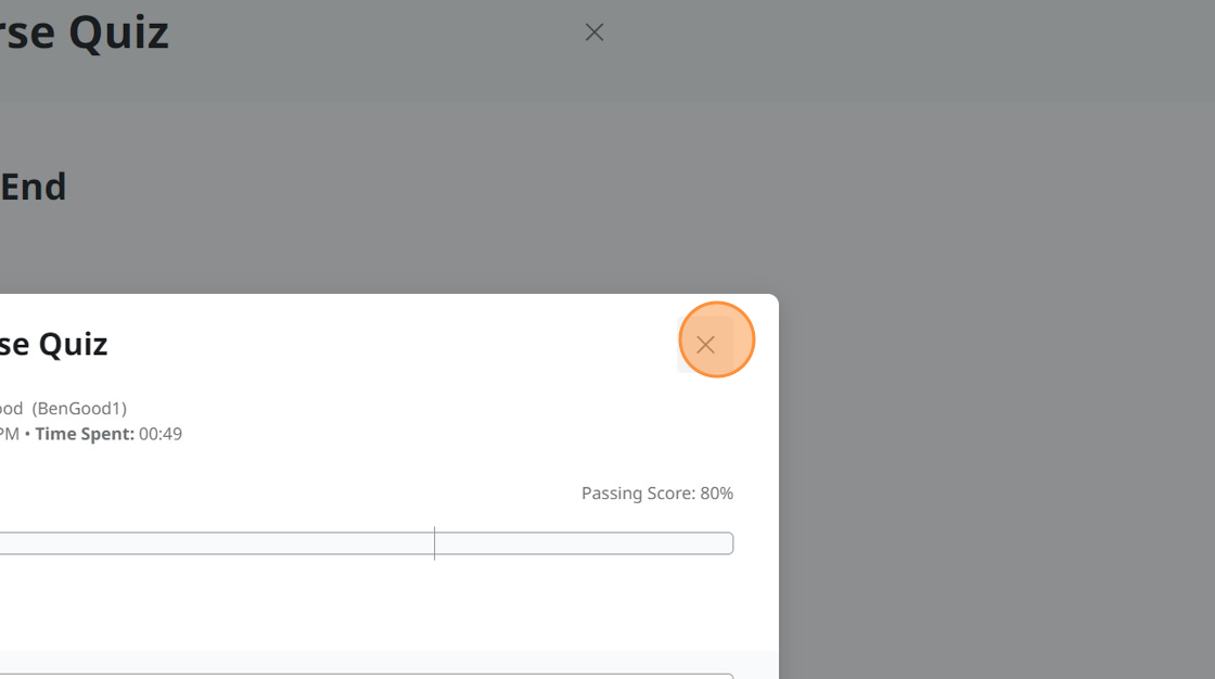 Screenshot showing Close button.