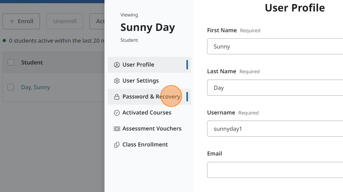 Screenshot showing user profile.