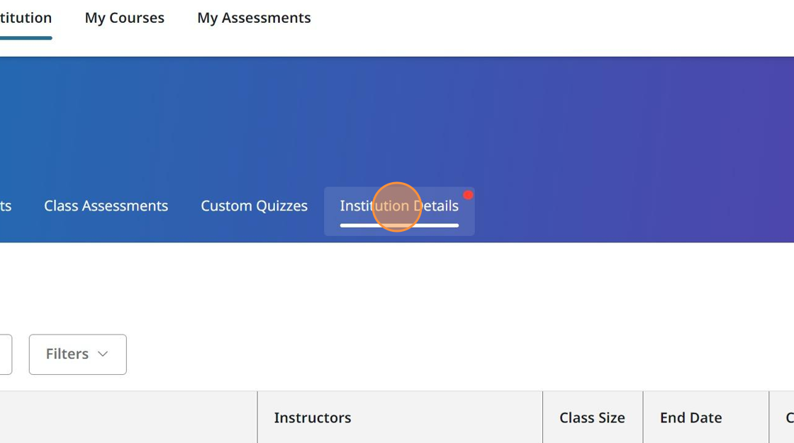 Screenshot showing Campus Details.